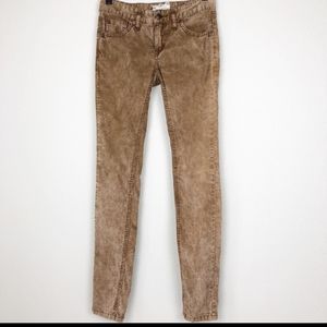 Free People Brown Skinny Corduroy Pants